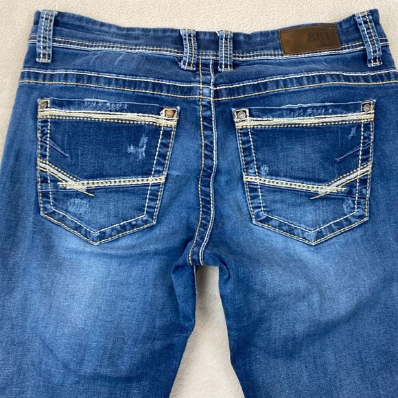 BKE Mens Jeans Size 32x35.5 Payton Classic Blue Distressed Cotton Blend - Picture 16 of 16